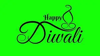 Happy Diwali Calligraphy Animated Text on Green Screen Background | 4K | FREE TO USE
