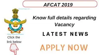 AFCAT 2019 Notification | AFCAT 2019 Apply Online |