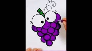 COLORING GRAPES 🍇🍇🍇 #coloring #art #artcolorsforkids #grape