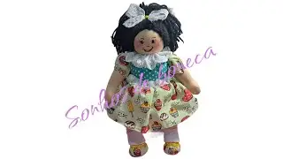 Boneca feita com retalhos para o dia das crianças