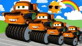 Big vs Small Monster Trucks vs the McQueen Course of Doom | BeamNG
