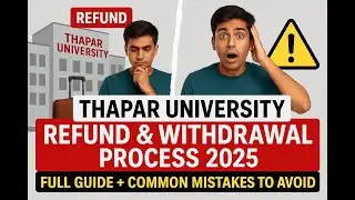 Thapar University Refund & Withdrawal Process 2025 | Full Guide + Common Mistakes to Avoid