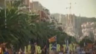Spain / Belgium - Huge rally in Barcelona in support of separatists / Police clash with Catalan sepa
