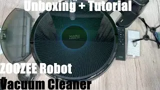 ZOOZEE Z50 Robot Vacuum Cleaner 2-in-1 Vacuum/Mop 5200mAh LG Battery 3000Pa Unboxing & instructions