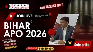 🔥 Bihar APO 2026 | Assistant Prosecution Officer | Complete Guidance | Live Class 🔥