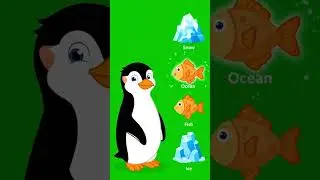 Penguin Habitat Icons Green Screen Loop | Penguin Awareness Day NCR Visual 03 #chromakey #animation