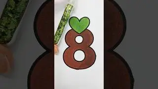 Number 8 #glitter #glitterart #color #heart #lovely #green #eight