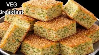 चाय के साथ ये नाश्ता मिल जाए तो मज़ा आ जाए | 1 कप सूजी और मटर से बना Soft नाश्ता | Less Oil 