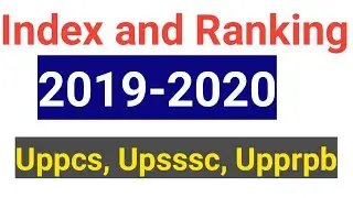 Index and Ranking 2019-2020 list//most important question UPPCS , upsssc PET, VDO, lekhpal, UPSI