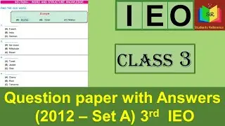 IEO Class 3 question paper 2012 Set A /IEO  Class 3 question paper (2012-2013)A /Students Reference.