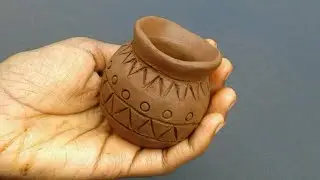 how to make pongal pot with clay /mini kitchen set with clay /mitti ke pot