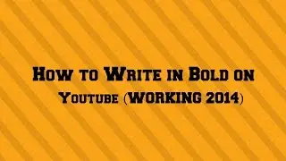 How to Write Comments in Bold (WORKING 2014)