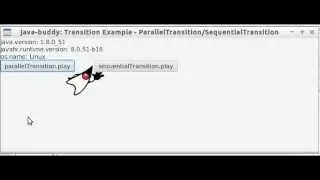 JavaFX example of Transition Animation, ParallelTransition and SequentialTransition