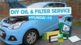 Oil & filter service on a Hyundai i10 Mk2 (1.0 or 1.2 ltr engine)