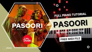 How To Make PASOORI on Piano | Easy Piano Tutorial | RG Music Production | Free Midi File