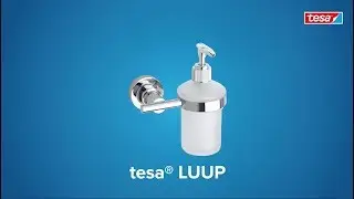 How to use the round, chromed tesa&reg; Luup modern soap dispenser