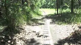 Ride on train at MELSA PARK Bribie Island. Minimal loco 7.25