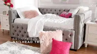 Knightsbridge Full Size Tufted Nailhead Chesterfield Daybed and Trundle by iNSPIRE Q Artisan