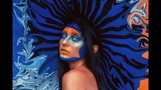 High Fashion Blue and Orange Makeup | Avant-Garde Beauty Photoshoot | Behind the Scenes