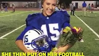 Homecoming queen kicks game winning extra point