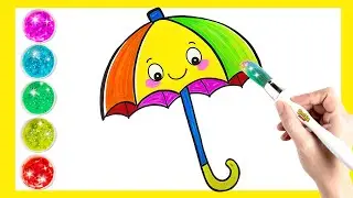 Cute Umbrella Drawing ☂️ | Easy & Fun Drawing for Kids