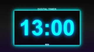13 Minute Neon Digital Timer | Bright Countdown for Study, Focus, Workouts, and Productivity