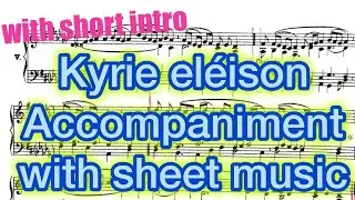 Missa de Angelis Kyrie with short intro instrumental accompaniment w/ sheet music no vocal Mass VIII