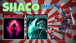 Shaco with Dark Harvest & Night Harvester | MID LANE | KDA = 13/6/22 | RANKED FLEX