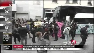 Protesters Block Google Bus in San Francisco