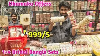 Charminar Laad Bazar Bridal Shopping 1+4 Designer Bangles Nikah Namah Pakistani Sets & CZ Jewellery