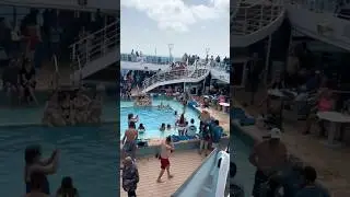 Cruise Pool Party on Day 1 Was Wild! 🛳🔥 #shorts #cruising