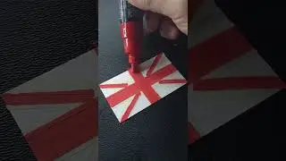 Drawing UK flag 🇬🇧#Marker#Asmr#Satisfying#next?
