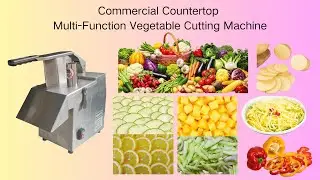 Commercial Countertop MultiFunction Vegetable Cutter for Onion Potato Fruit Slicing Shredding Dicing