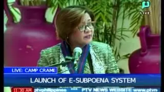 [Launch of E-Subpoena System] Sec. Leila de Lima Speech [04|30|13]
