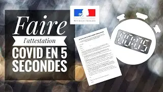 Attestation de d&eacute;placement COVID en 5 secondes ! iOS/Android (Fonctionne hors ligne)
