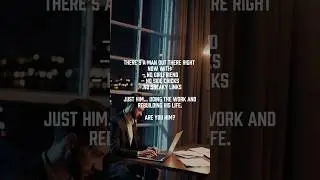 Respect the man rebuilding his life alone and in silence