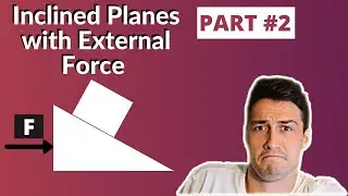How to solve incline plane problems with external force (Grade 12 Physics)