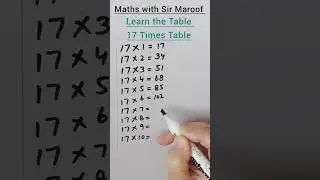 Learn the Table.17 Times Table #informative #maths #shortvideo #viralvideo