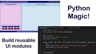 Build your own reusable UI modules in Tkinter | Python Coding