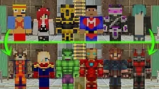 NOS CONVERTIMOS EN LOS AVENGERS EN MINECRAFT TROLL 😱