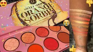 BH Cosmetics Sweet Shoppe &rsquo;Orange Sorbet&rsquo; Eyeshadow Palette  - LIVE SWATCHES | WOC