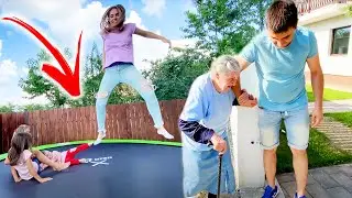 👵🏻 БАБУШКА ПРИЕЗЖАЕТ В НОВЫЙ ДОМ 🚨 ПОКУПАЕМ ВСЕ СО СКИДКОЙ 😱 РАСПРОДАЖА ТРАМБУЛАНА 🥴