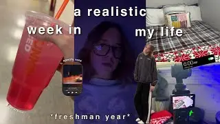 realistic week in my life as a freshman | 6am, unboxing, school vlog + productivity