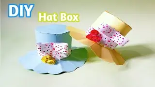 Diy Paper Hat Gift Box/ Diy Gift Box/ How To Make Gift Box? Easy Paper Crafts Idea/ dIy Gift Bix.
