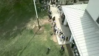 Drone Footage of Berkshire School Teacher Mr. Kinne Walking the Teacher's Gauntlet