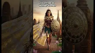 Countries as Wonder Woman! #youtube #youtubeshorts #viralvideo #midjourney