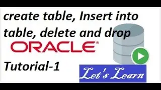 TUTORIAL-1 Create, insert, delete, drop #SQL #SQLTutorial #LearnSQL #SQLForBeginners #SQLBasics