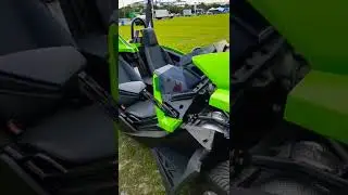 ✅️Black ⚫️ and Green Polaris slingshot car #black#and#green#polaris#slingshot#three#wheeled#car
