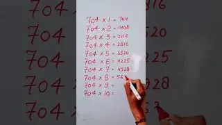 Find mistake in last digit of Table 704🤔.. #mathstricks