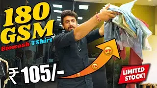 180 gsm in just Rs.105/- Stock clearance | Bulk Plain Biowashed Tshirts  | Book Before It&rsquo;s Gone!🔥👕